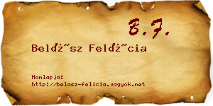 Belász Felícia névjegykártya